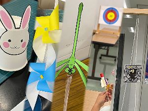 倉敷科学センター　わくわく工作室「ふき出しカメレオン」