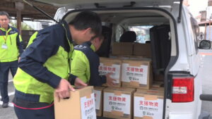 総社市が益城町に飲料水などの支援物資　職員4人を派遣　岡山【熊本で最大震度7】