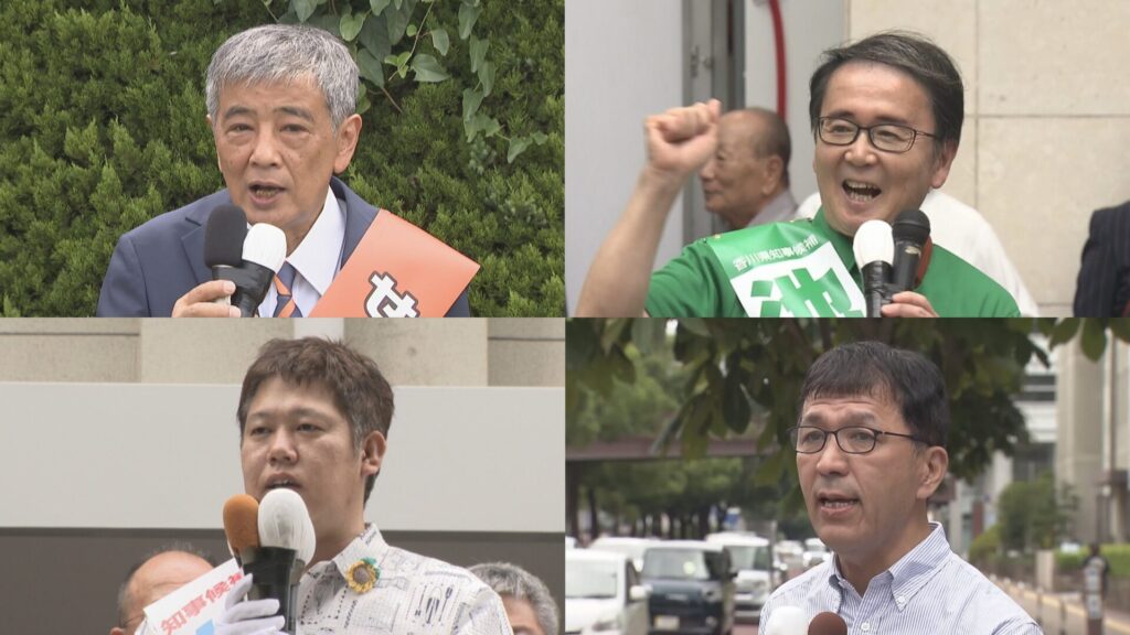 香川県知事選 現職1期目の評価などが争点に 現職と新人4人が立候補 8月30日投開票