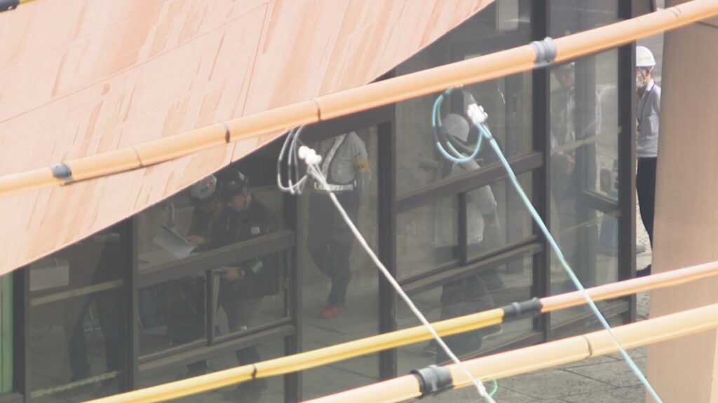 旧香川県立体育館 解体工事中断で耐震調査始まる 再生委「残すための現地調査に」