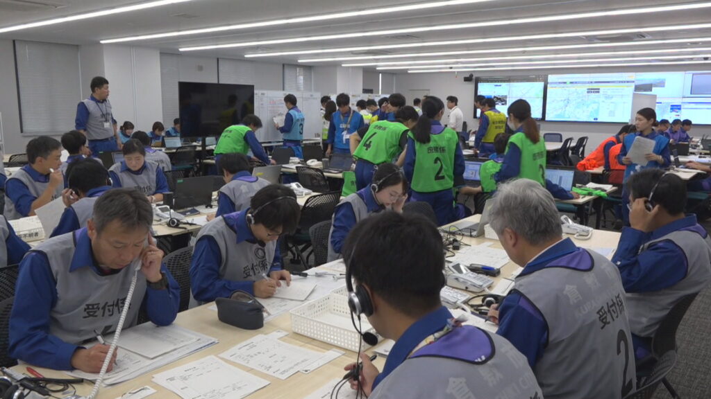 南海トラフ巨大地震の発生を想定 倉敷市が新たな防災拠点で訓練