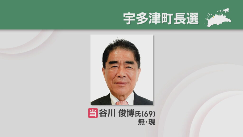 宇多津町長選　現職の谷川俊博氏が新人候補を破り5回目の当選　香川