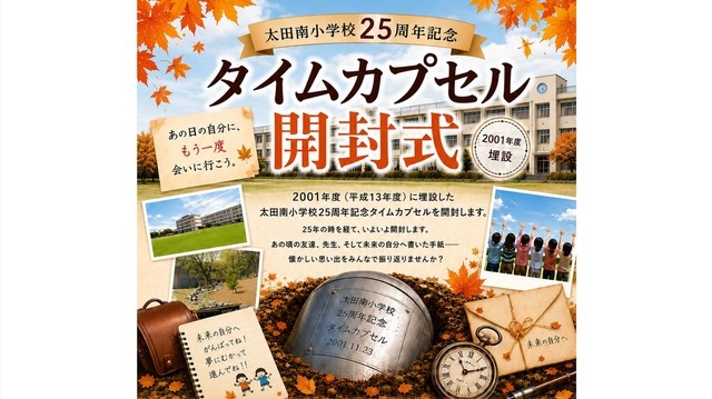 高松市の太田南小学校で25年前のタイムカプセル掘り起こしへ　11月23日に開封式