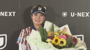 岡山市出身の女子プロゴルファー・桑木志帆選手が国内ツアー3勝目　全英女子ゴルフ制覇後は初