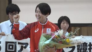 アジアパラ競技大会・水泳に出場　入谷友子選手の壮行会　香川・さぬき市