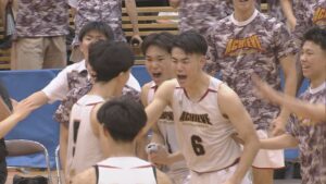 【岡山県高校総体】バスケ男子決勝　両者譲らず2度の延長…岡山工業との死闘制し岡山商大付が4連覇