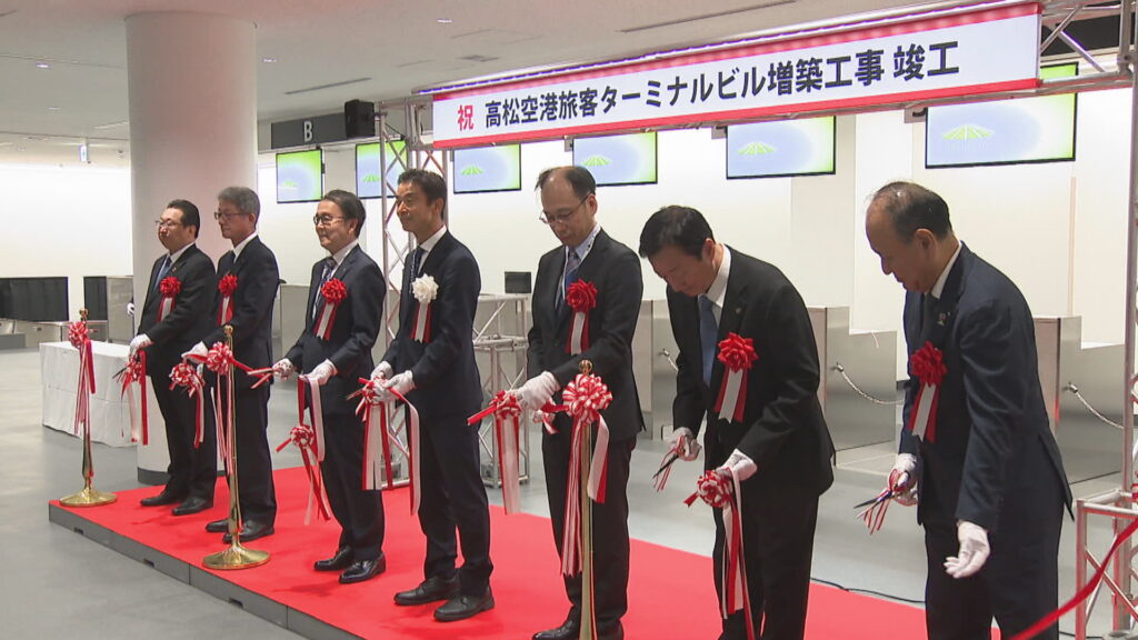 高松空港の新ターミナルビルお披露目　「国際線旅客数は中四国1位」受け入れ機能向上へ